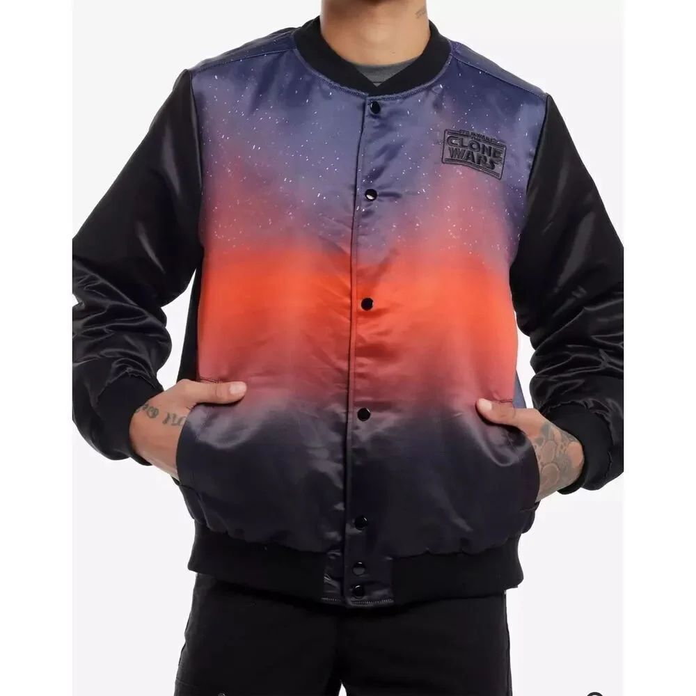 Disney Our Universe Star Wars: The Clone Wars Group Shot Bomber Jacket Unisex Si